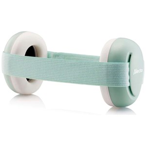 Casque anti-bruit pour bébés blanc-vert menthe