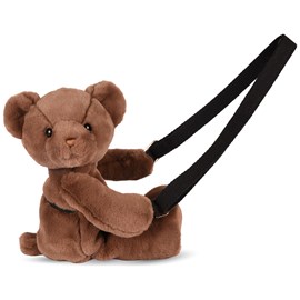 Sac bandoulière doudou ours marron glacé (30 cm)