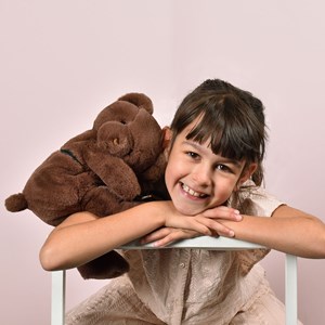 Sac bandoulière doudou ours marron glacé (30 cm)