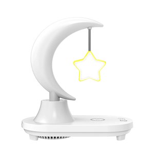 Lampe led multicolore en forme d'étoile, avec chargeur sans fil et haut-parleur.