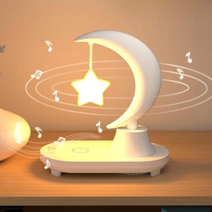 Lampe led multicolore en forme d'étoile, avec chargeur sans fil et haut-parleur.