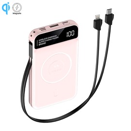 Powerbank 10.000mah avec chargement sans fil de 15w, sortie pd22.