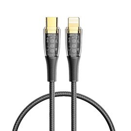 Câble usb-c vers lightning pd20w. Longueur : 0,25 mètres, od 3,5mm.