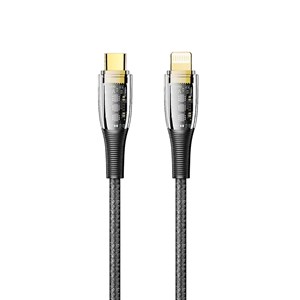 Câble usb-c vers lightning pd20w. Longueur : 0,25 mètres, od 3,5mm.