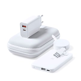 Set power bank câble chargeur compatible .micro usb, type c et lightning.
