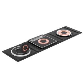 Base de charge portable pliable magsafe 15w + qi + apple watch. Lampe led.