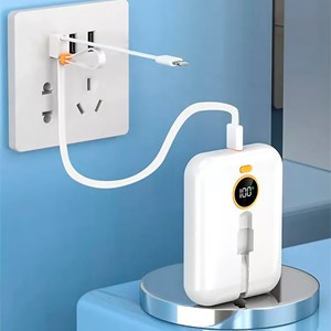 Powerbank 10.000mah avec charge rapide pd22,5w, câble usb-c.