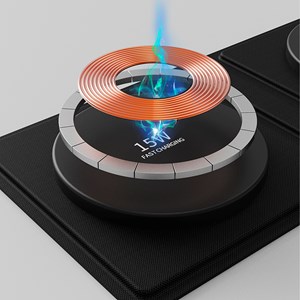 Station de charge portable pliable, en cuir. Magsafe 15w + qi 5w + smartwatch 3w