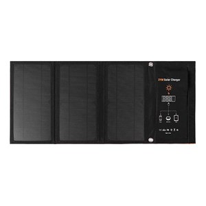Chargeur solaire pliable 21w. Pour tablette, pc, smartphone, appareil photo, etc