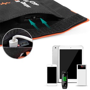 Chargeur solaire pliable 21w. Pour tablette, pc, smartphone, appareil photo, etc