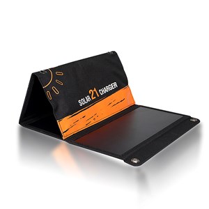 Chargeur solaire pliable 21w. Pour tablette, pc, smartphone, appareil photo, etc