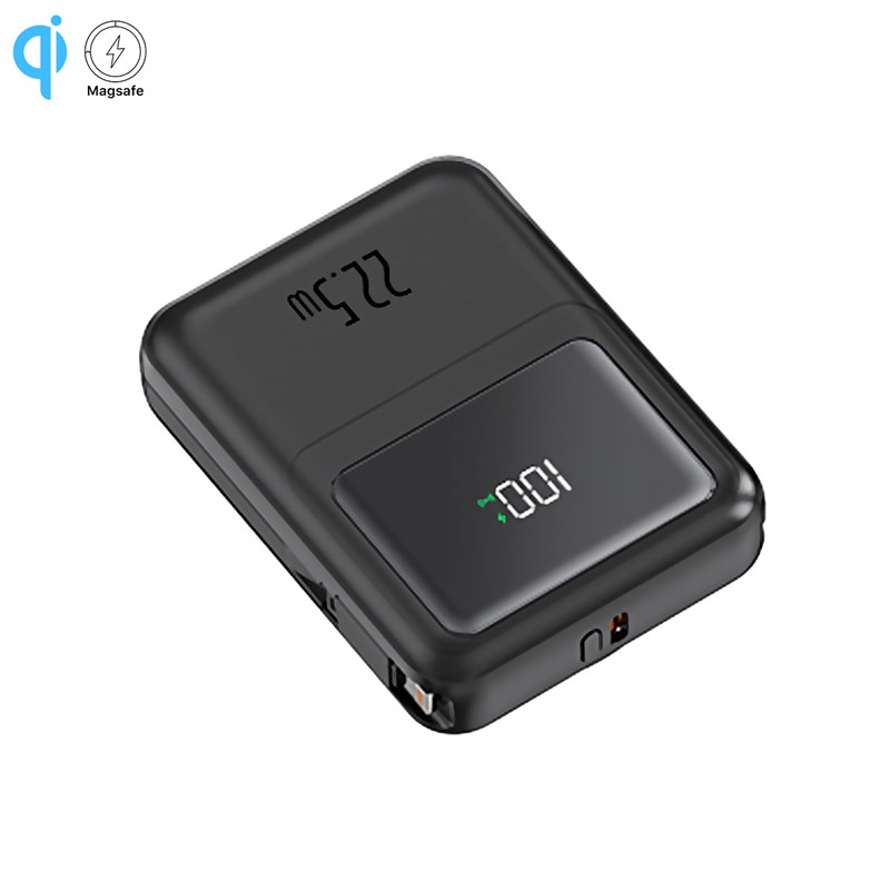 Powerbank 10.000mah avec chargement rapide pd22,5w et chargement sans fil de 15w