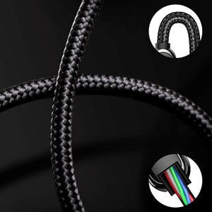 Câble usb-c vers usb-c de 100w pd, charge rapide, écran numérique, 1,2 mètres.