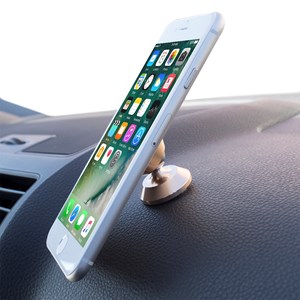 Support magnétique pour voiture avec rotation 360 et réglage de l'inclinaison.