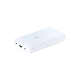 Power bank sans fil 15w. 5000 mah. 1 sortie usb et 2 type c. 2 entrées type c