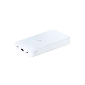 Power bank sans fil 15w. 5000 mah. 1 sortie usb et 2 type c. 2 entrées type c