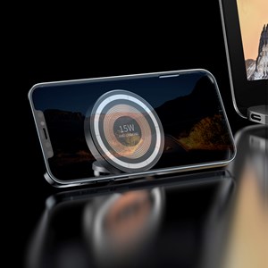 Base de chargement pliable 2 en 1. Base magsafe 15w et chargeur apple watch.