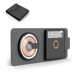 Chargeur sans fil pliable portable 15w, qi + magsafe. Base de charge double.