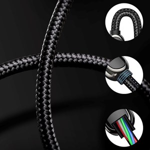 Câble usb-c à usb-c de 100w pd, charge rapide, écran numérique, 1,2 mètres.