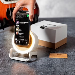 Lampe chargeur multifonction sans fil 10w. 12 leds. 3 positions de lumière.
