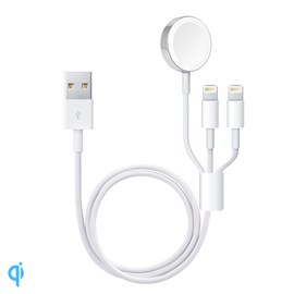 Chargeur double lightning et base de chargement compatible avec apple watch