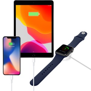Chargeur double lightning et base de chargement compatible avec apple watch