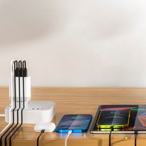 Chargeur usb avec double port de 20 w + double port de 2,4 a. Prise: us&nbsp;eu