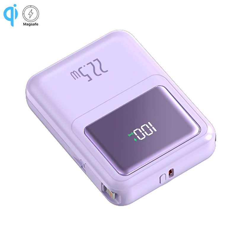 Powerbank 10.000mah avec charge rapide pd22,5w et charge sans fil de 15w.