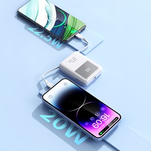 Powerbank 10.000mah avec charge rapide pd22,5w et charge sans fil de 15w.