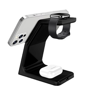 Chargeur sans fil j-w23 magnétique 3 en 1, 15w. Compatible avec magsafe.