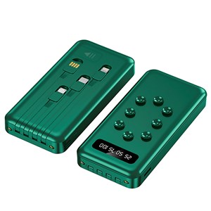 Powerbank 10.000mah avec ventouses pour fixation arrière au smartphone.