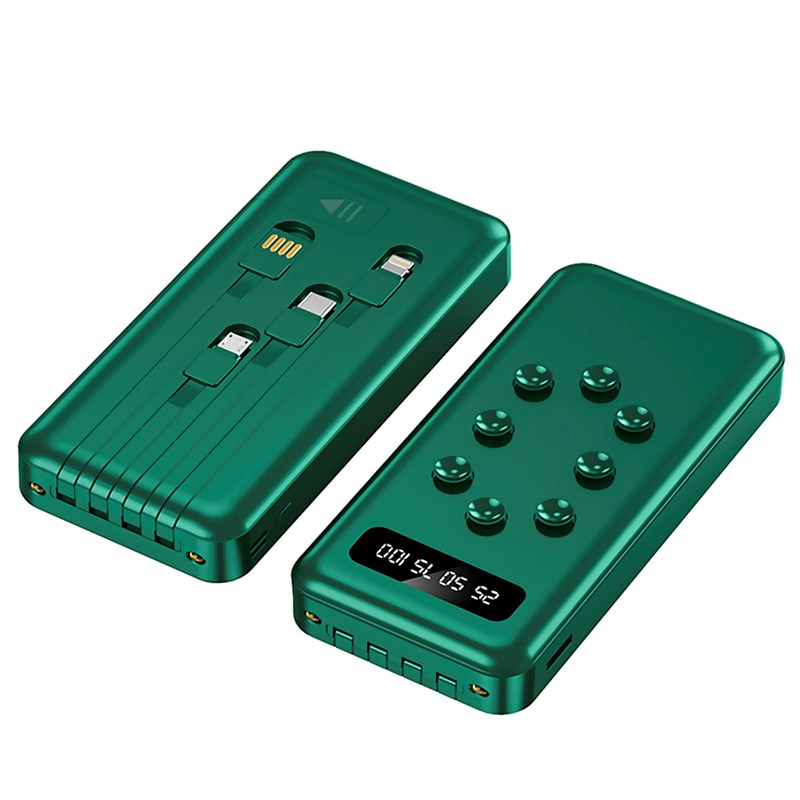 Powerbank 10.000mah avec ventouses pour fixation arrière au smartphone.