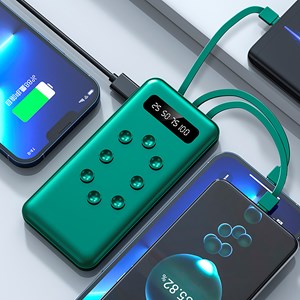Powerbank 10.000mah avec ventouses pour fixation arrière au smartphone.