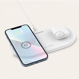 Chargeur sans fil qi compatible avec la charge rapide fast charge, 15w.