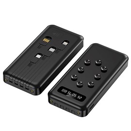 Powerbank 10.000mah avec ventouses pour fixation arrière au smartphone.