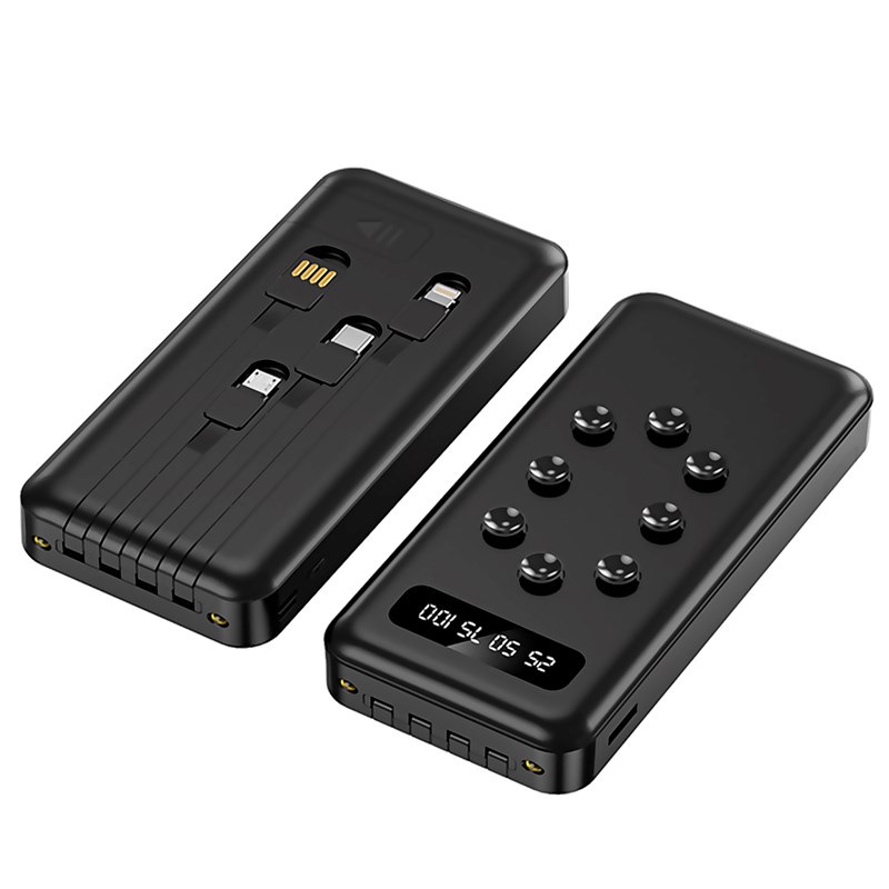 Powerbank 10.000mah avec ventouses pour fixation arrière au smartphone.