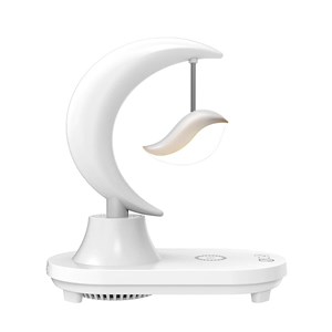 Lampe led multicolore avec chargeur sans fil et haut-parleur bluetooth.