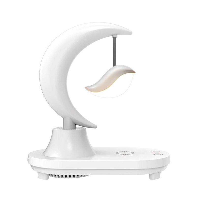 Lampe led multicolore avec chargeur sans fil et haut-parleur bluetooth.