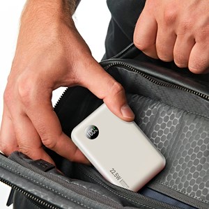 Powerbank 20.000mah avec charge rapide pd22,5w, câble usb-c intégré.
