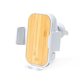 Support chargeur voiture inaugural 15w. Nature bambou. Ajustable