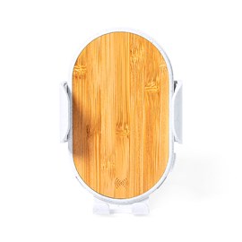 Support chargeur voiture sans fil 15w. Nature bambou. Réglable