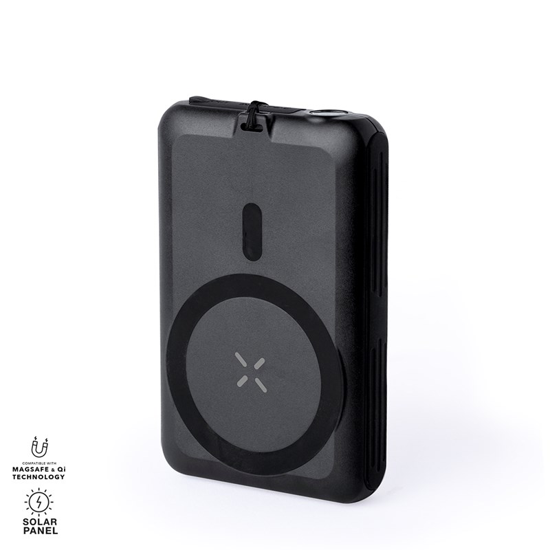 Powerbank solaire haryin de 5.000 mah. Charge sans fil qi 5w.