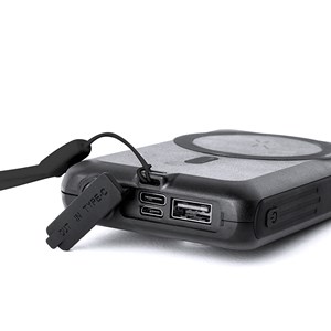 Powerbank solaire haryin de 5.000 mah. Charge sans fil qi 5w.