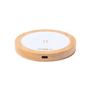 Chargeur organic chanvre et bois. Sans fil 15w charge rapide.