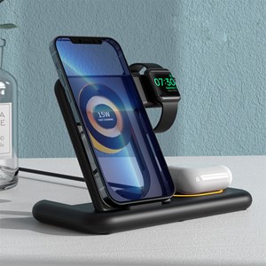 Base de chargement pliable 5 en 1. Base magsafe 15w réglable.