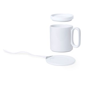 Chauffe-tasses chargeur 350 ml. Sans fil 15w. Connexion usb