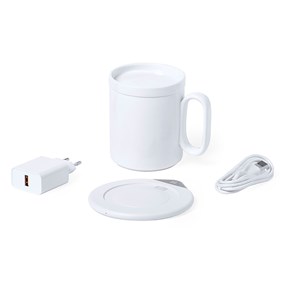 Chauffe-tasses chargeur 350 ml. Sans fil 15w. Connexion usb