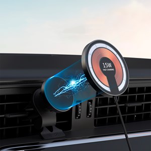 Chargeur de voiture sans fil magsafe pour prise d'air, 15w.