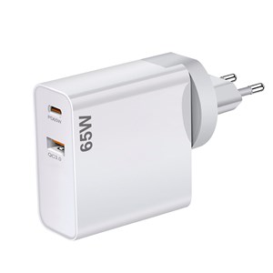 Chargeur usb pd65w, qc3.0 18w. Prise : us&nbsp;eu