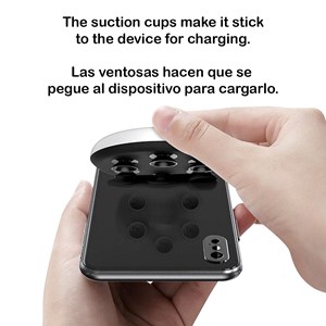 Chargeur rapide qi 10w avec ventouses.